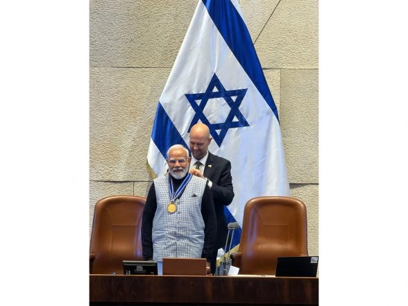 World News | Israeli Parliament Confers 'Speaker of the Knesset Medal' on PM Modi