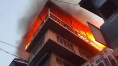 India News | Major Fire Breaks out in the Main Market of Bandipora; Fire Services Rush to Control