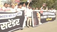 India News | Congress MLAs Protest Outside Rajasthan Assembly Against PM Modi over India-US Trade Deal