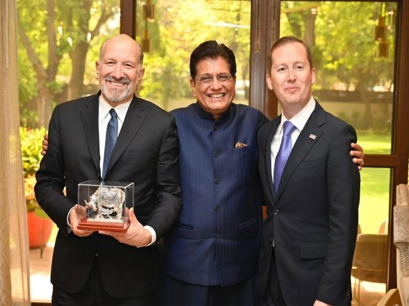 Business News | Piyush Goyal Meets US Counterpart Howard Lutnick, Ambassador Sergio Gor; Discuss Economic Partnership
