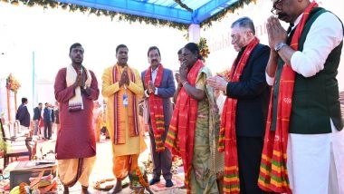 India News | President Droupadi Murmu Participates in Bhoomi Pujan Ceremony of Shri Jagannath Temple in Jamshedpur