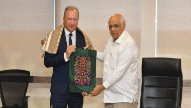 World News | Gujarat CM Holds Talks with Luxembourg Finance Minister on Green Financing