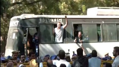 India News | Delhi Police Detains Congress Workers over Protest Against Arrest of IYC Chief Uday Bhanu Chib