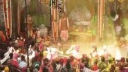 Entertainment News | Devotees Participate in Holi Utsav at Banke Bihari Temple in Vrindavan