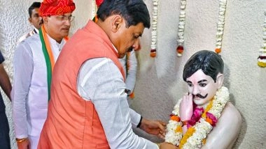 India News | MP CM Yadav Pays Tribute to Chandra Shekhar Azad on 95th Death Anniversary at His Birth Place in Alirajpur
