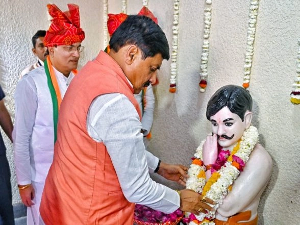 India News | MP CM Yadav Pays Tribute to Chandra Shekhar Azad on 95th Death Anniversary at His Birth Place in Alirajpur