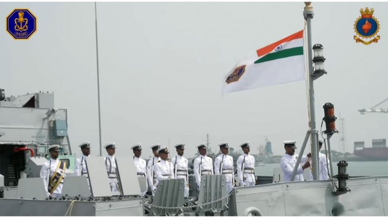 India News | INS Anjadip Commissioned into Indian Navy at Chennai Port