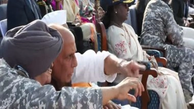 India News | President Murmu, Defence Minister Rajnath Singh Witness IAF's Exercise Vayu Shakti in Pokhran