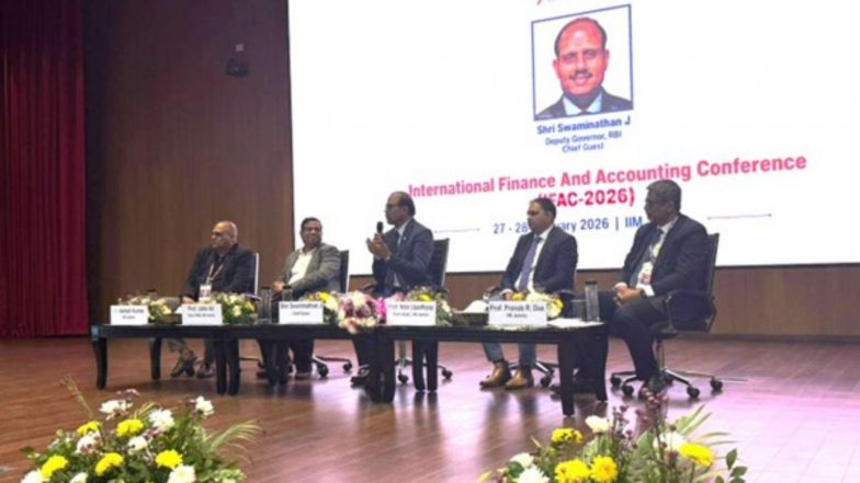 India News | IFAC 2026: IIM Jammu Hosts Deliberations on Financial Strategies for Viksit Bharat, RBI Deputy Governor Swaminathan Delivers Keynote Address