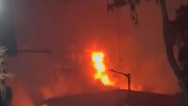 India News | Maharashtra: Massive Fire Erupts at Dyeing Company in Bhiwandi, No Casualties