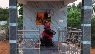 India News | Tamil Nadu: Trichy Family Builds Memorial for Prize-winning Jallikattu Bull 'Senkuricki Sevalai'
