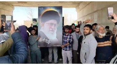 India News | Shia Muslims in Budgam Protest Agianst US, Israel Strikes on Iran