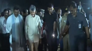 India News | Andhra Pradesh: CM Naidu Visits the Fire Accident Area, Offers Condolences