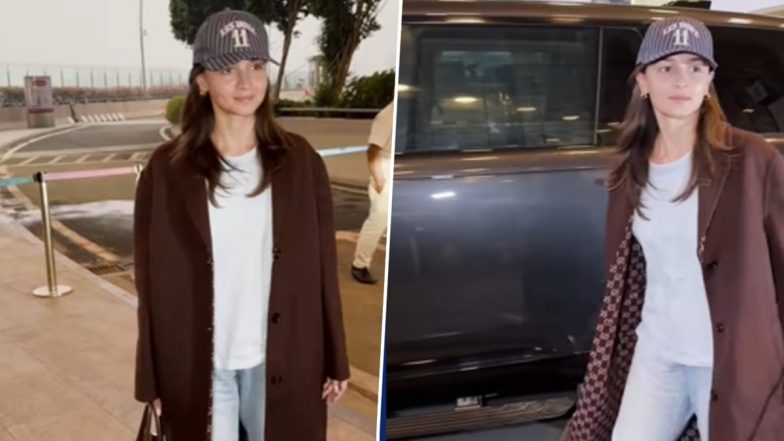 BAFTAs 2026: Alia Bhatt Papped at Mumbai Airport, Leaving for London Ahead of 79th BAFTA Film Awards Appearance (Watch Video)