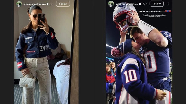 Drake Maye Wife Viral Photo: Ann Michael Maye Breaks the Internet With New Super Bowl Mirror Selfie, Pregame Kiss