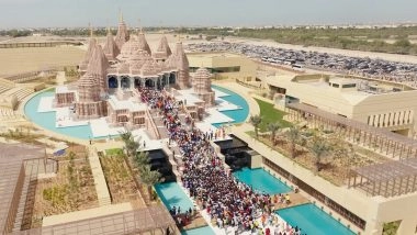 BAPS Hindu Mandir in Abu Dhabi: Temple Celebrates Its 2nd Anniversary in UAE, Welcomes Over 40 Lakh Visitors From 100 Countries