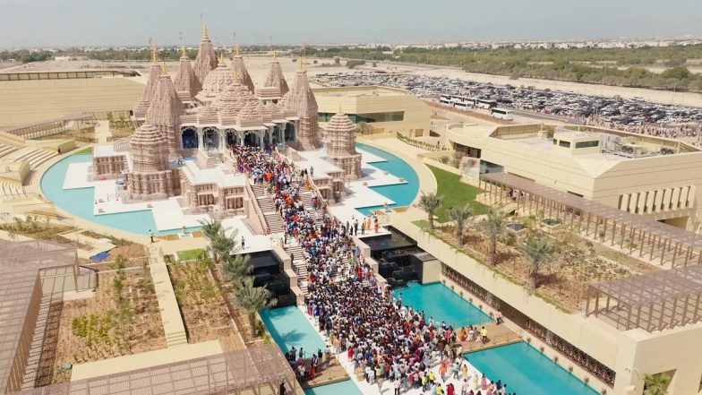 BAPS Hindu Mandir in Abu Dhabi: Temple Celebrates Its 2nd Anniversary in UAE, Welcomes Over 40 Lakh Visitors From 100 Countries