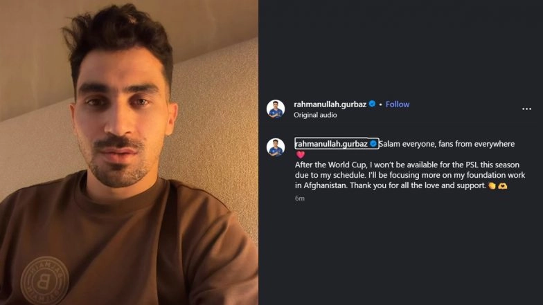 Rahmanullah Gurbaz Pulls Out of PSL 2026 To Focus on Foundation Work in Afghanistan