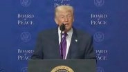 Donald Trump Launches &lsquo;Board of Peace', Pledges USD 10 Billion for Gaza (Watch Video)