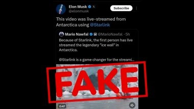 Did a Man Live-Stream the &lsquo;Ice Wall&rsquo; in Antarctica Using Starlink Internet? Viral Video Shared by Elon Musk Is From South America