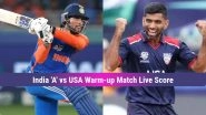 India A vs USA ICC T20 World Cup 2026 Warm-up Match Live Score Updates