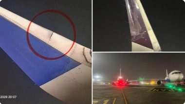 Mumbai Runway Scare: Air India, IndiGo Aircraft in Wing Collision on Ground at Mumbai Airport With Passengers On Board (See Pics)