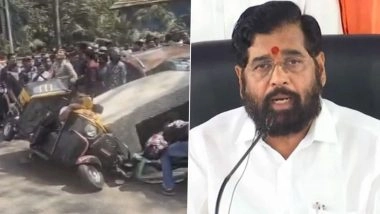 Mumbai Metro Pillar Collapse: Maharashtra Deputy CM Eknath Shinde Suspends Executive Engineer After Pillar Collapses in Mulund; MMRDA To Cover Treatment Costs of Injured