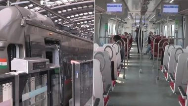 Namo Bharat Rapid Rail Trial Run Conducted Successfully in Delhi; PM Narendra Modi To Inaugurate Service (Watch Video)