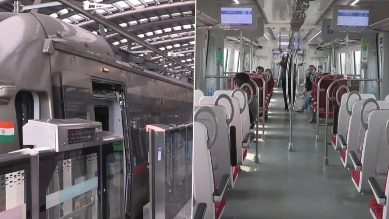 Namo Bharat Rapid Rail Trial Run Conducted Successfully in Delhi; PM Narendra Modi To Inaugurate Service (Watch Video)