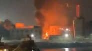 Naval Dockyard Fire Video: Massive Blaze Erupts at Waste Stockyard in Mumbai&rsquo;s Naval Dockyard; Navy Says Fire Brought Under Control As No Casualty Reported