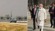 PM Narendra Modi Inaugurates Emergency Landing Facility on Assam Highway, Lands at ELF on Moran Bypass in Dibrugarh (See Pics and Video)