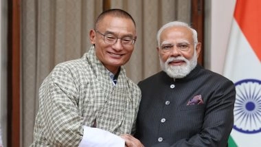 India AI Impact Summit 2026: PM Narendra Modi, Bhutanese Counterpart Tshering Tobgay Discuss Solidifying Partnership in Several Key Sectors (See Pics and Video)