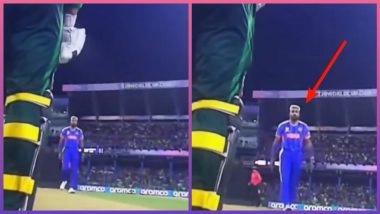 Hardik Pandya's 'No-Look' Moment After Dismissing Sahibzada Farhan in IND vs PAK Goes Viral (Watch Video)