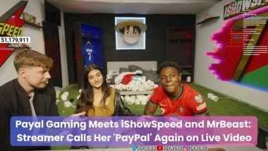Payal Gaming Meets iShowSpeed and MrBeast: Viral Streamer Calls Her 'PayPal' Again on Live Video