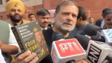&lsquo;Why Is Government Afraid?&rsquo; Rahul Gandhi Targets Centre as Lok Sabha Adjourned Till February 5 Amid National Security Row, Cites Ex-Army Chief MM Naravane (Watch Video)