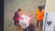 Raipur Petrol Pump Fire: Man Sets His Friend&rsquo;s Bike on Fire During Refuelling After Being Stopped From Smoking at Fuel Pump in Chhattisgarh; Duo Arrested After Video Goes Viral