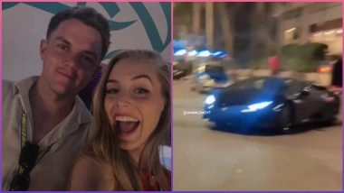 Sam Curran Spotted in Luxury Lamborghini Drive with Fiancée Isabella in Mumbai After T20 World Cup 2026 Final Over Heroics Against Nepal (Watch Video)
