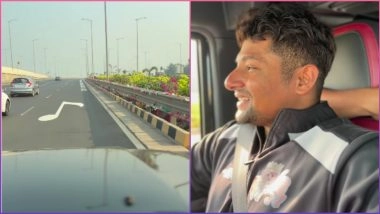 Mumbai Musical Road: Cricketer Sarfaraz Khan Showcases Iconic 'Jai Ho' Stretch in Viral Social Media Post (Watch Video)