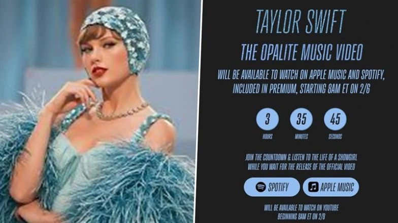 Taylor Swift 'Opalite' Music Video Release Date and Time on Spotify, Apple Music and YouTube in India