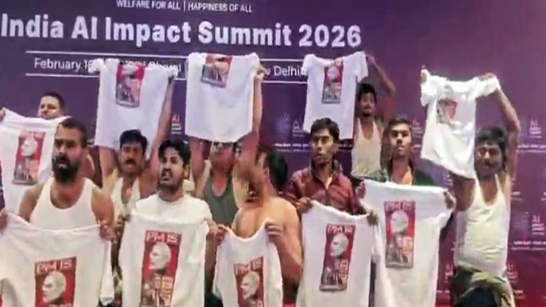 AI Summit Protest: Delhi Police Arrests Fifth Accused in Connection With 'shirtless' IYC Protest at Bharat Mandapam