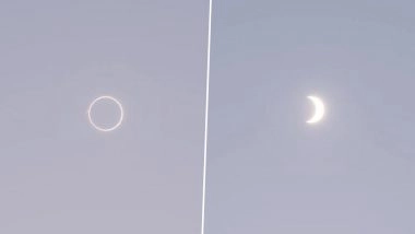 Annular Solar Eclipse 2026: Stunning ‘Ring of Fire’ Captured Over Antarctica As Moon Covers 96% of Sun (See Pics)