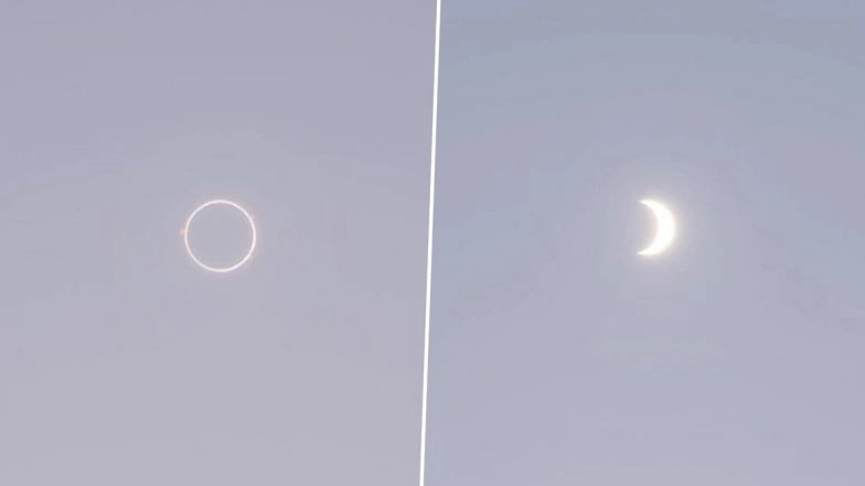 Annular Solar Eclipse 2026: Stunning ‘Ring of Fire’ Captured Over Antarctica As Moon Covers 96% of Sun (See Pics)