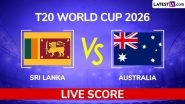Sri Lanka vs Australia Live Score Updates, T20 World Cup 2026 Match 30