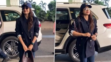 Rashmika Mandanna Breaks Silence on Vijay Deverakonda Wedding Rumours As Paps Wish Her ‘Shaadi Mubarak’ at Mumbai Airport (Watch Video)