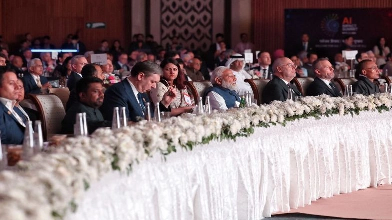 AI Impact Summit 2026: After Holding 9 Bilateral Meetings, PM Narendra Modi Joins World Leaders at Bharat Mandapam (See Pics and Video)