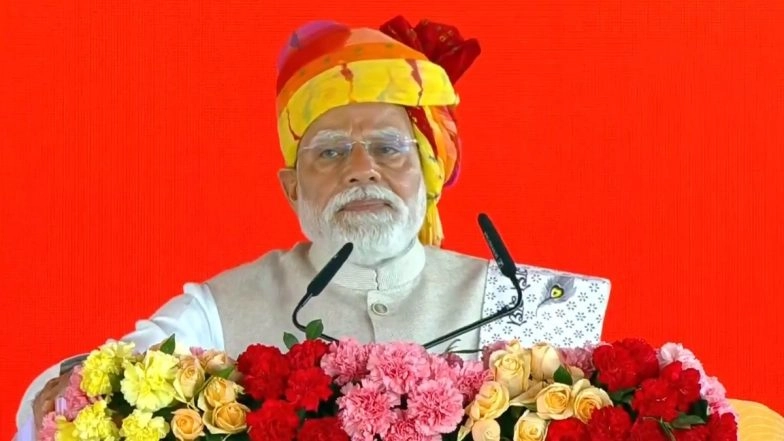 INC Has Now Become &lsquo;Muslim League-Maoist Congress, Says PM Narendra Modi in Ajmer (Watch Video)