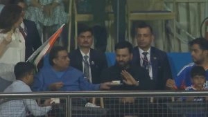 social-viral-Netizens Have Field Day As Mukesh Ambani Spotted 'Serving Tea' To Rohit Sharma During India vs USA T2 WC 2026 Match