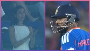 Viral Video Shows Hardik Pandya's Girlfriend Mahieka Sharma Clapping After All-Rounder's Dismissal During IND vs SA T20 World Cup 2026 Match