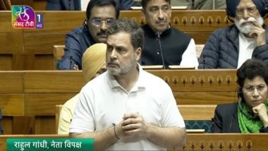 Parliament Budget Session 2026: Rahul Gandhi Says 'India’s People Are Its Biggest Strength', Criticises Govt for Failing to Protect AI, Food and Energy in Union Budget (Watch Video)
