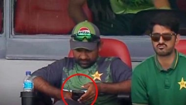 Sarfaraz Ahmed Caught Using Mobile Phone During India vs Pakistan ICC U19 World Cup Match, See Viral Pic